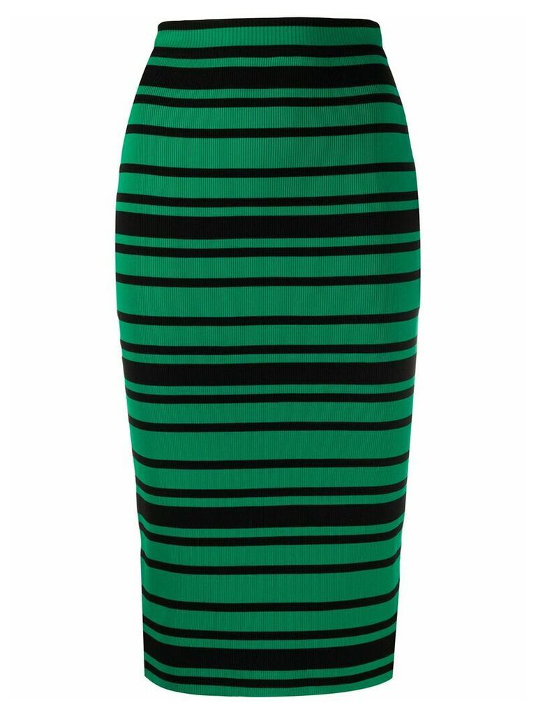 Plan C striped pull-on skirt - Green