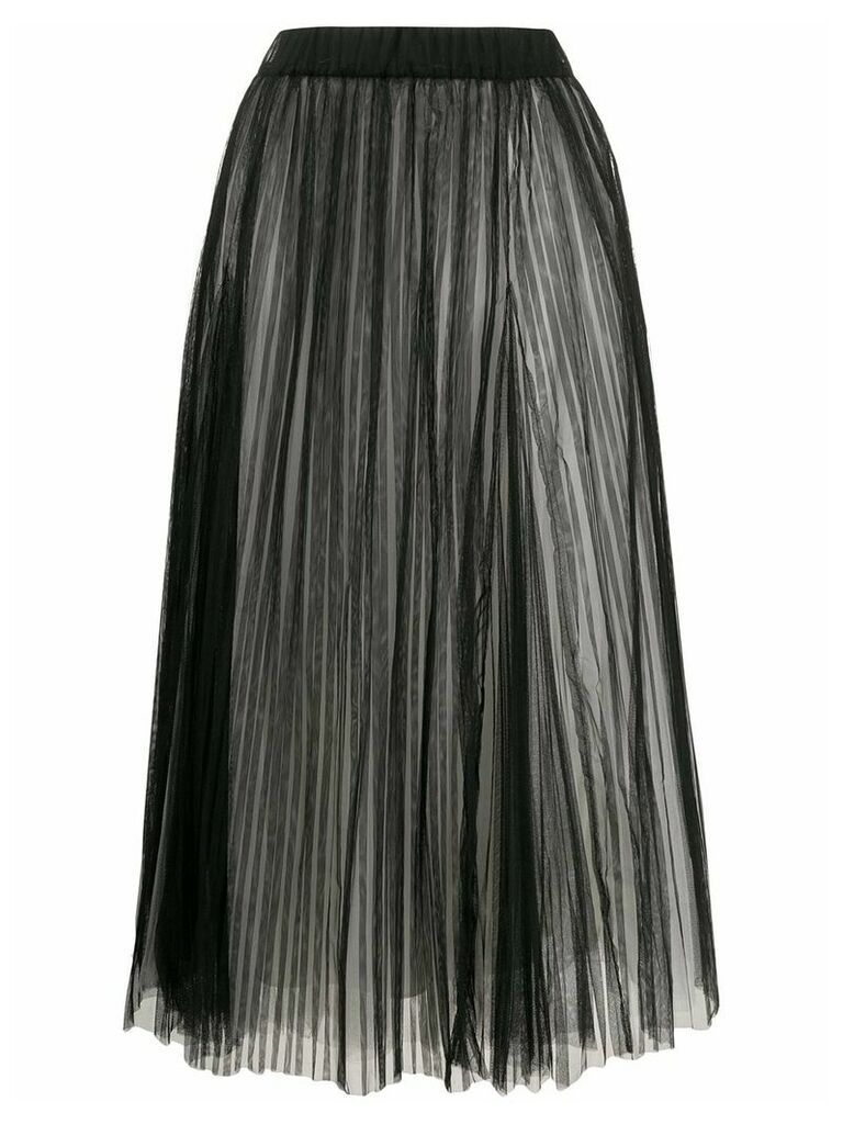 Brunello Cucinelli full shape pleated tulle skirt - Black