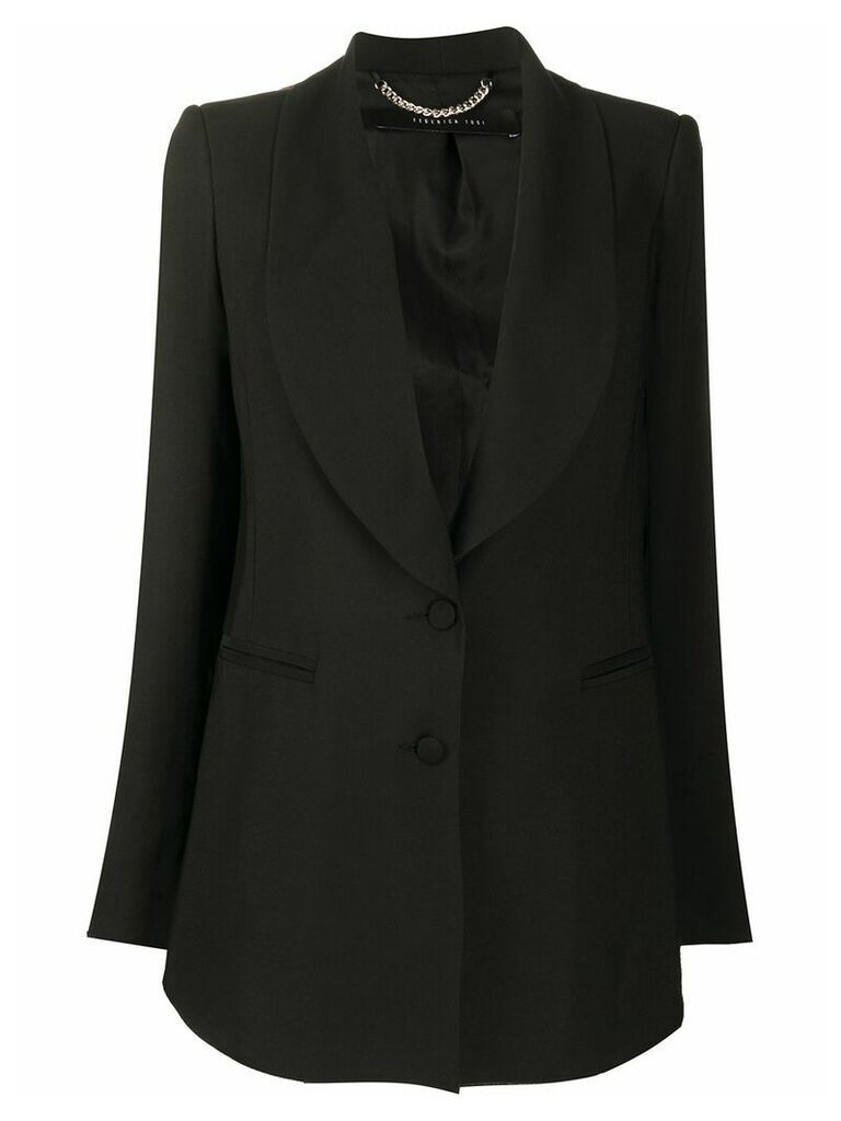 Federica Tosi loose-fit single-breasted blazer - Black
