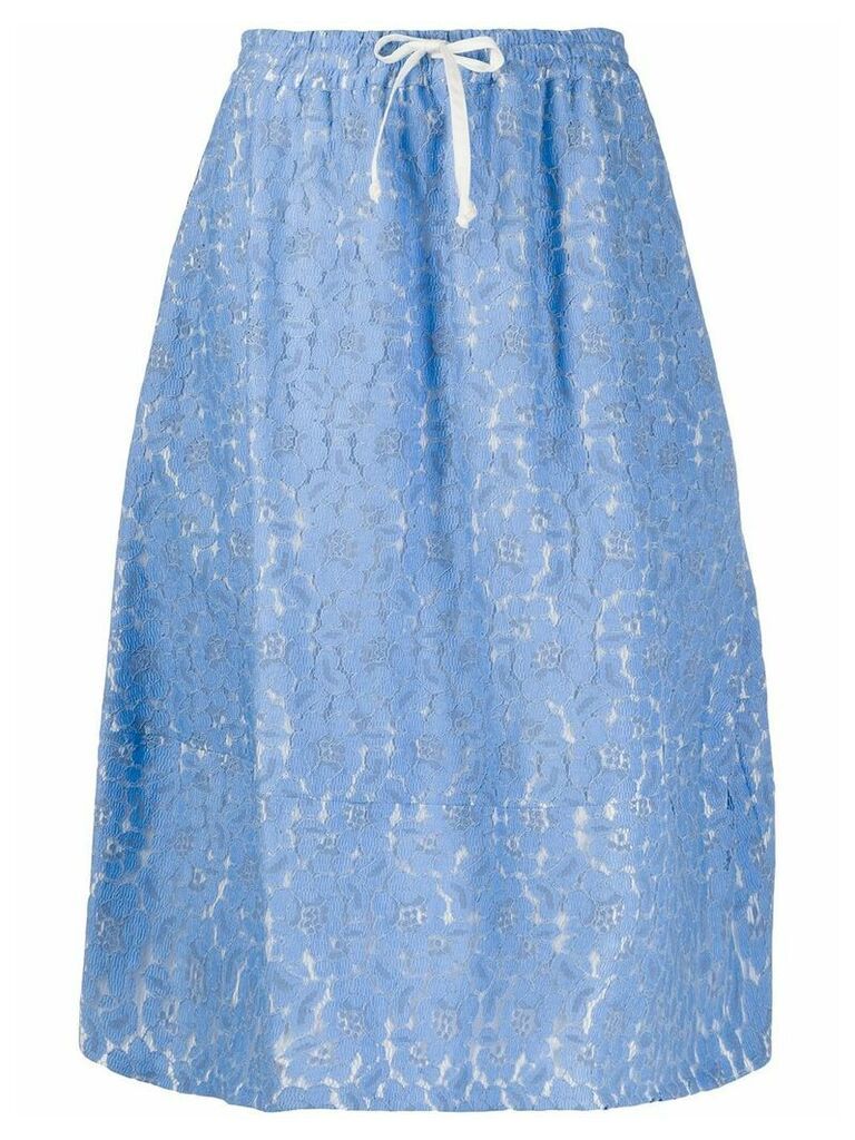 Société Anonyme floral lace embroidered skirt - Blue