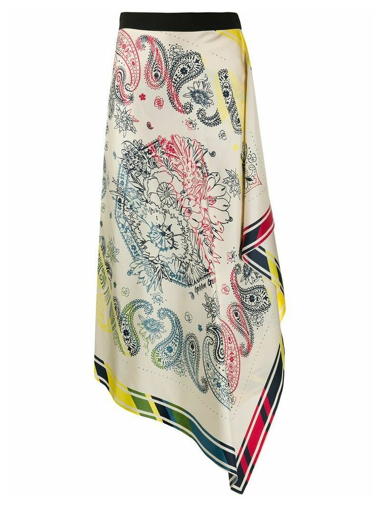 Golden Goose Kaylee bandana-print silk skirt - NEUTRALS