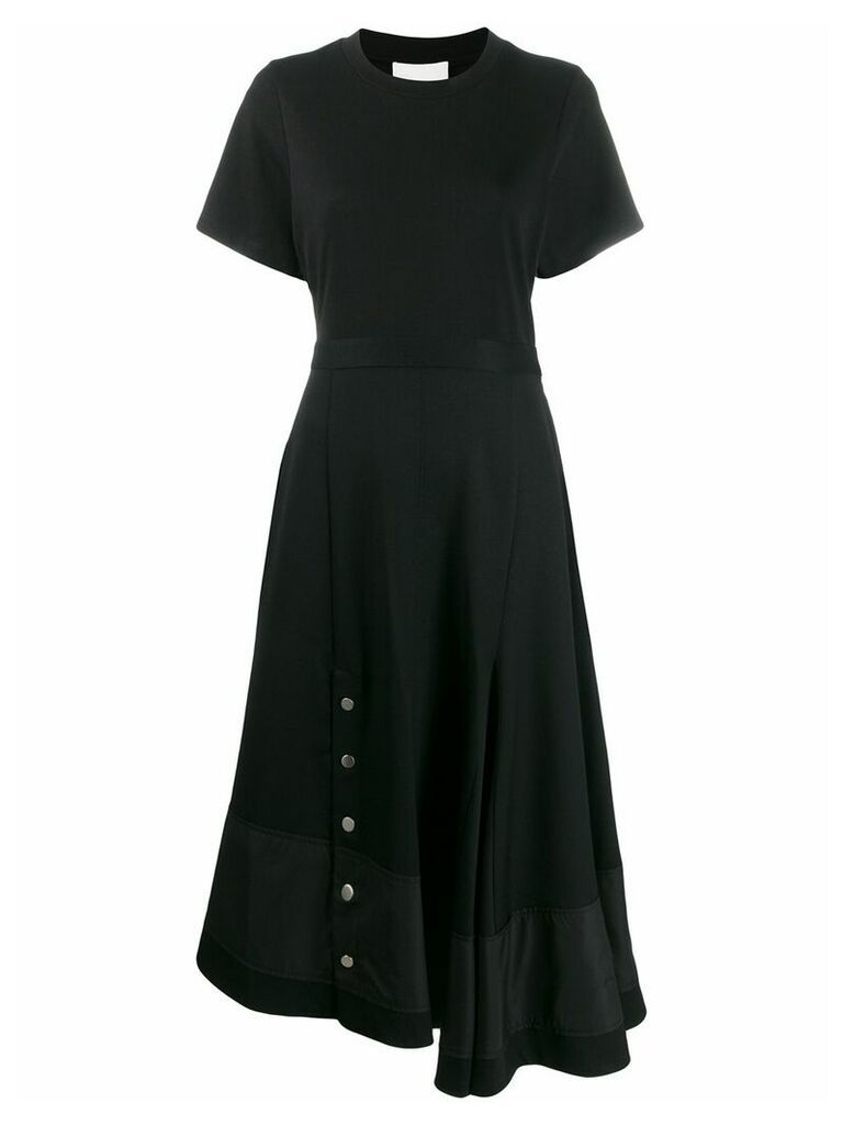 3.1 Phillip Lim Panelled Flare Skirt - Black