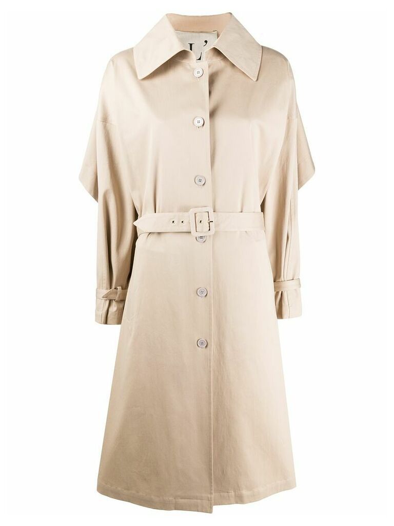 L'Autre Chose single-breasted trench coat - Neutrals