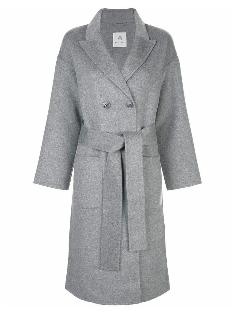 ANINE BING Dylan double-breasted coat - Grey