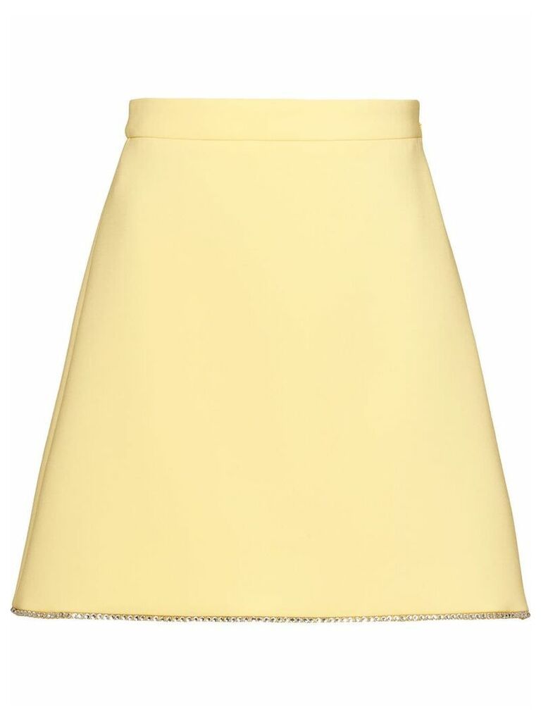 Miu Miu Faille cady skirt - Yellow