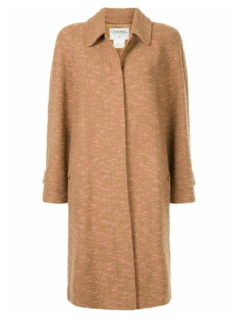 Chanel Pre-Owned 1997 loose fit midi coat - Brown