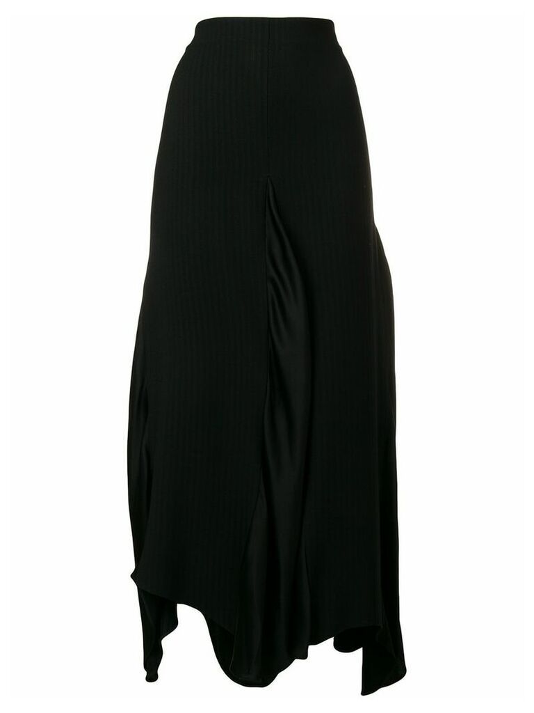 Romeo Gigli Pre-Owned draped midi skirt - Black