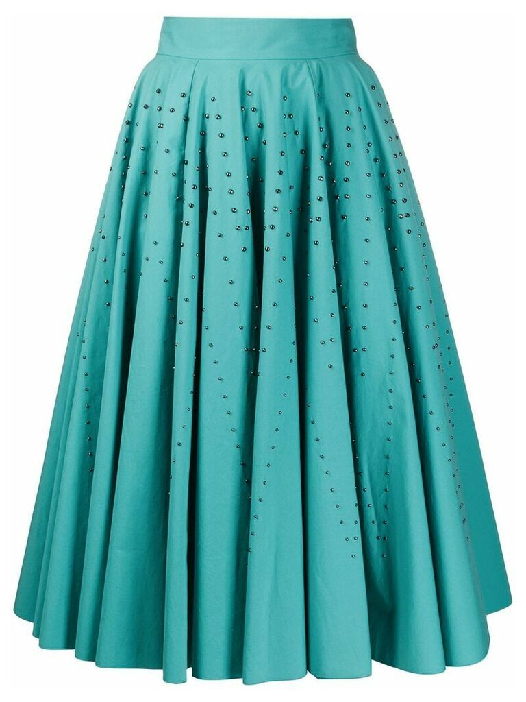 Bottega Veneta Pre-Owned studded gathered skirt - Blue