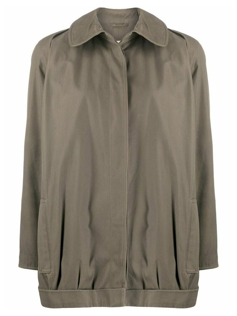 Giorgio Armani Pre-Owned 1980s straight buttoned coat - Brown