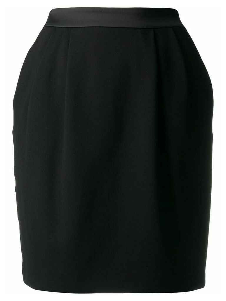 Karl Lagerfeld satin trim skirt - Black