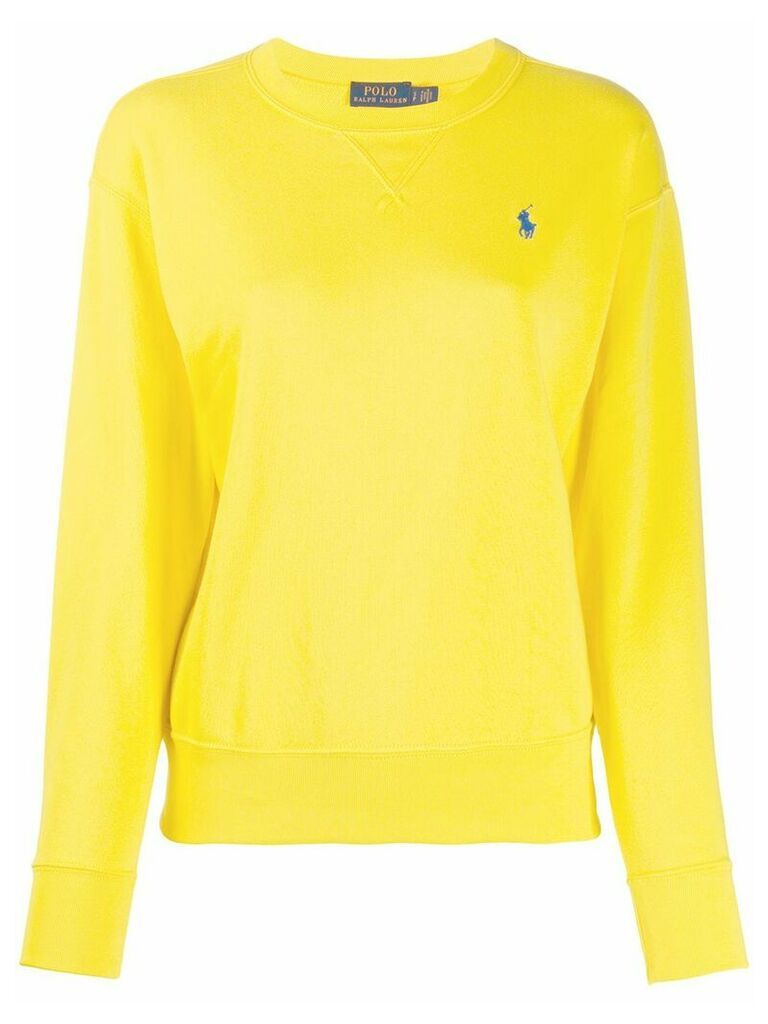Polo Ralph Lauren oversized logo-embroidery sweatshirt - Yellow