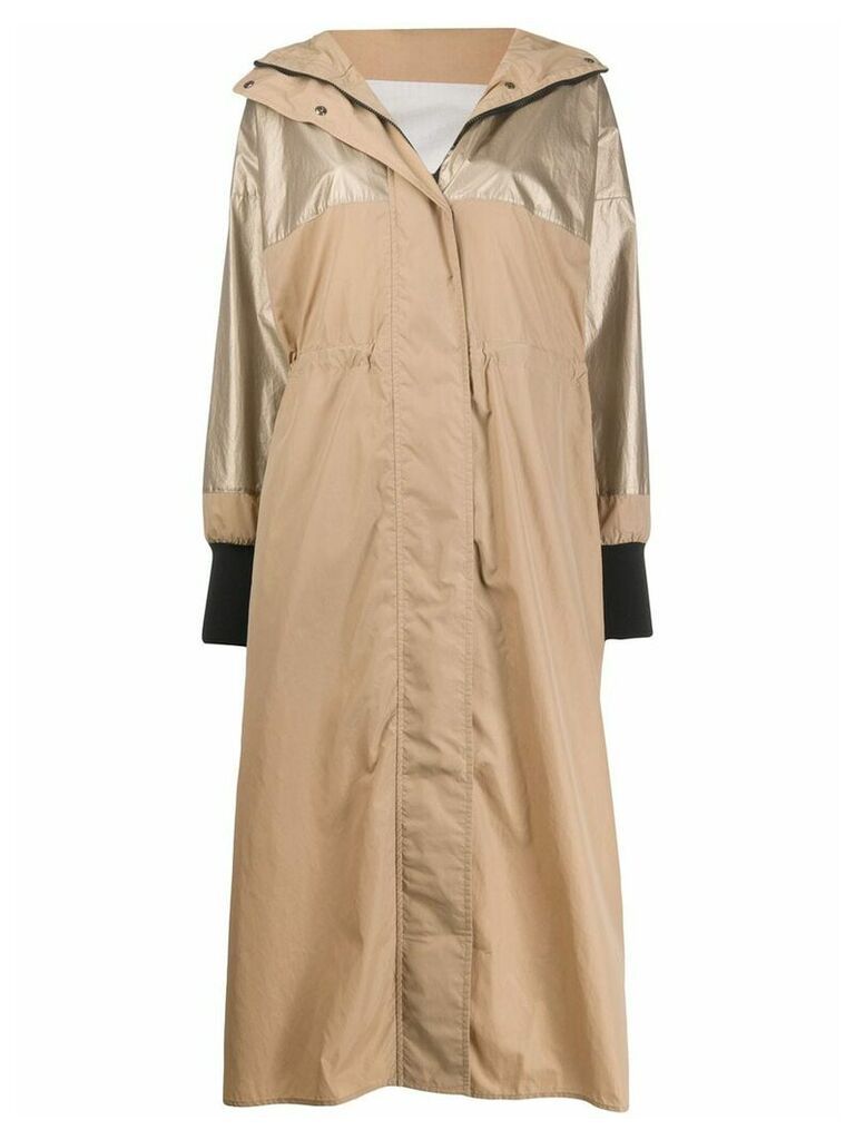 Moncler single-breasted raincoat - NEUTRALS