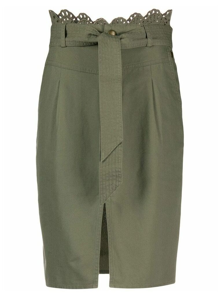 Twin-Set tie-waist pencil skirt - Green