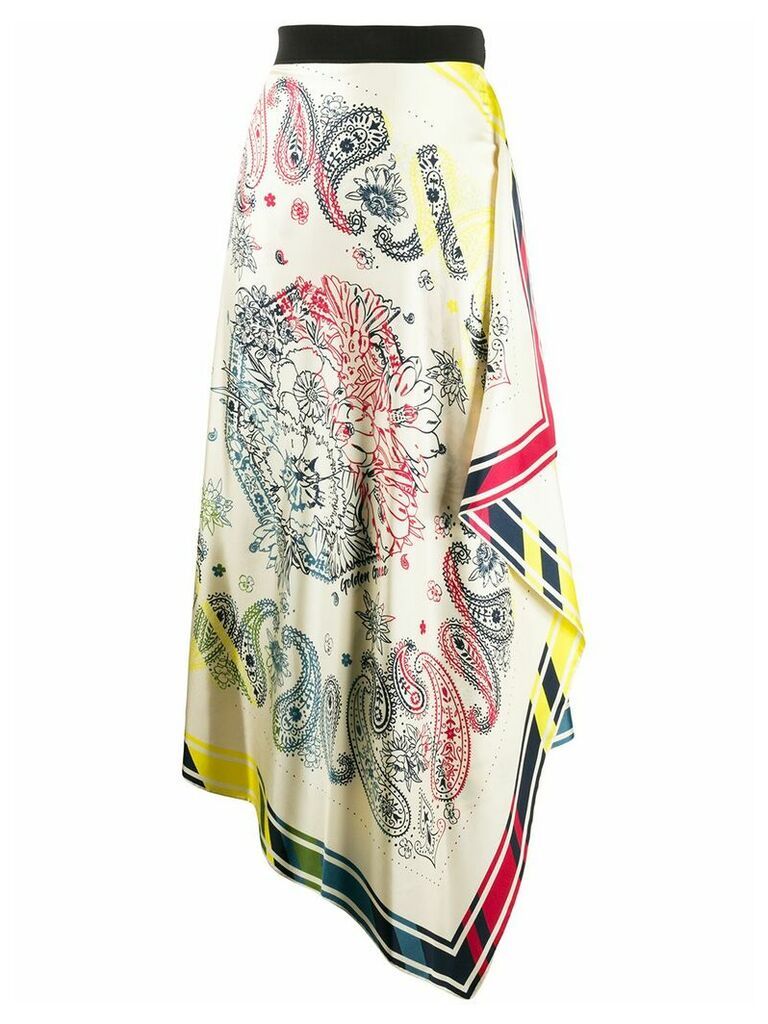 Golden Goose Kaylee bandana-print silk skirt - NEUTRALS
