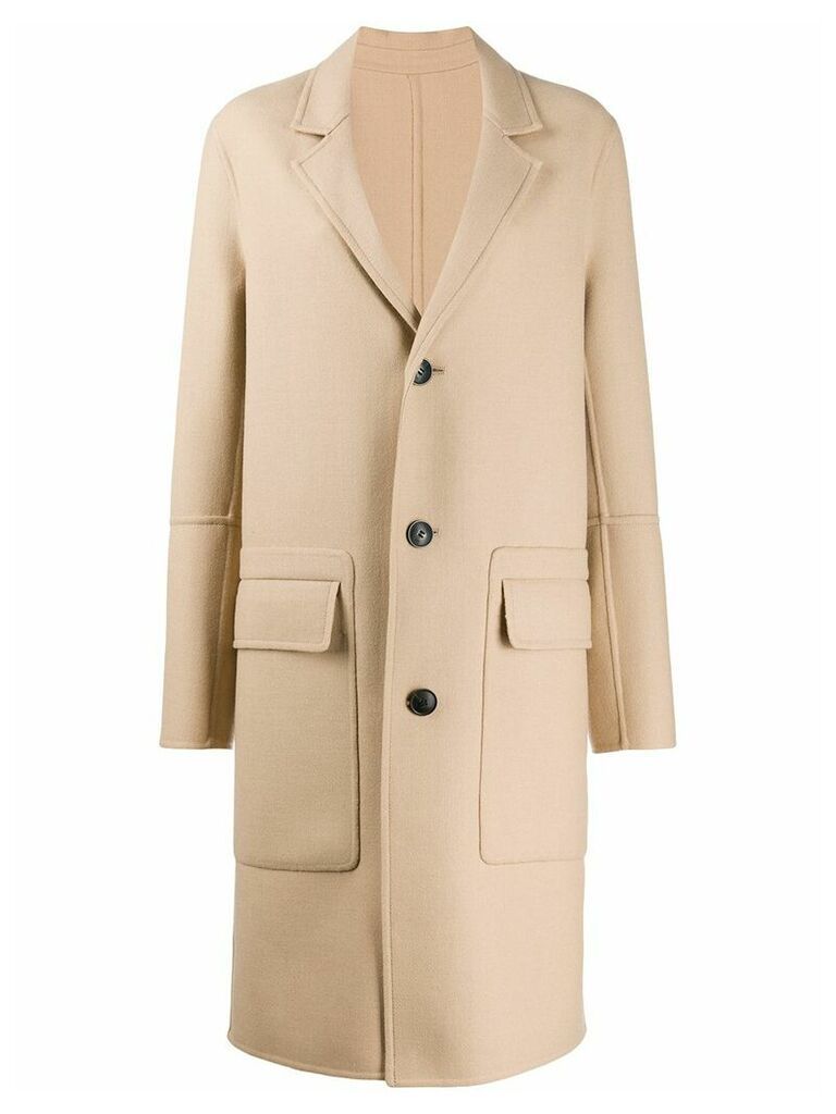 AMI unstructured buttoned coat - Neutrals
