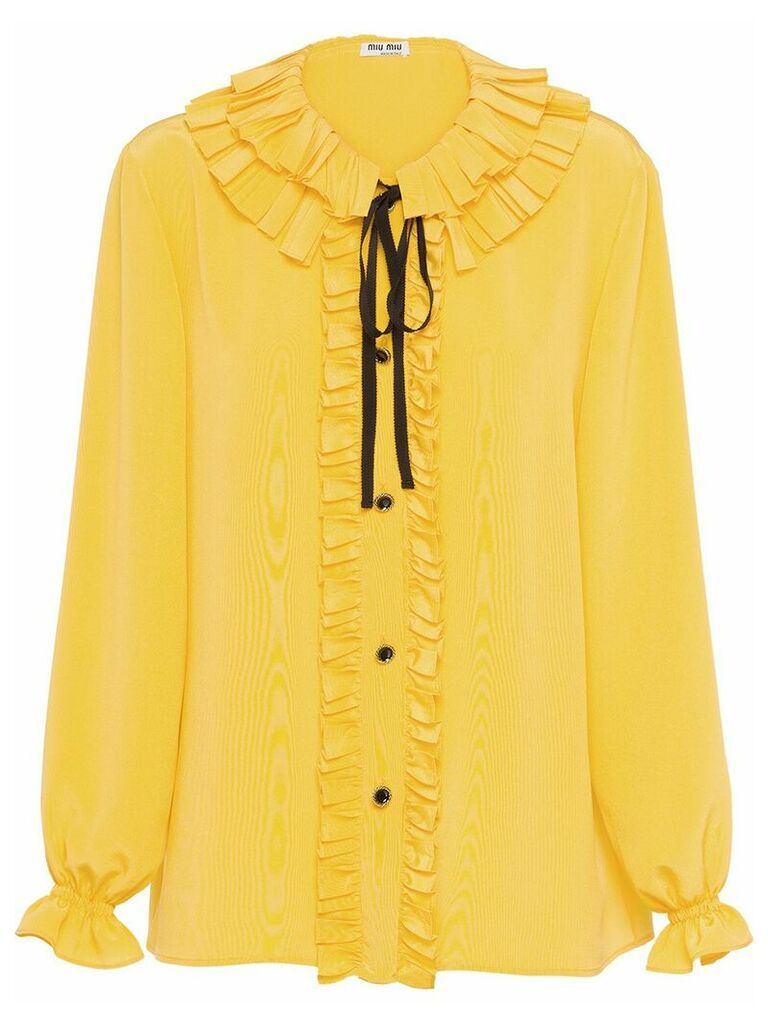 Miu Miu crepe de chine blouse - Yellow