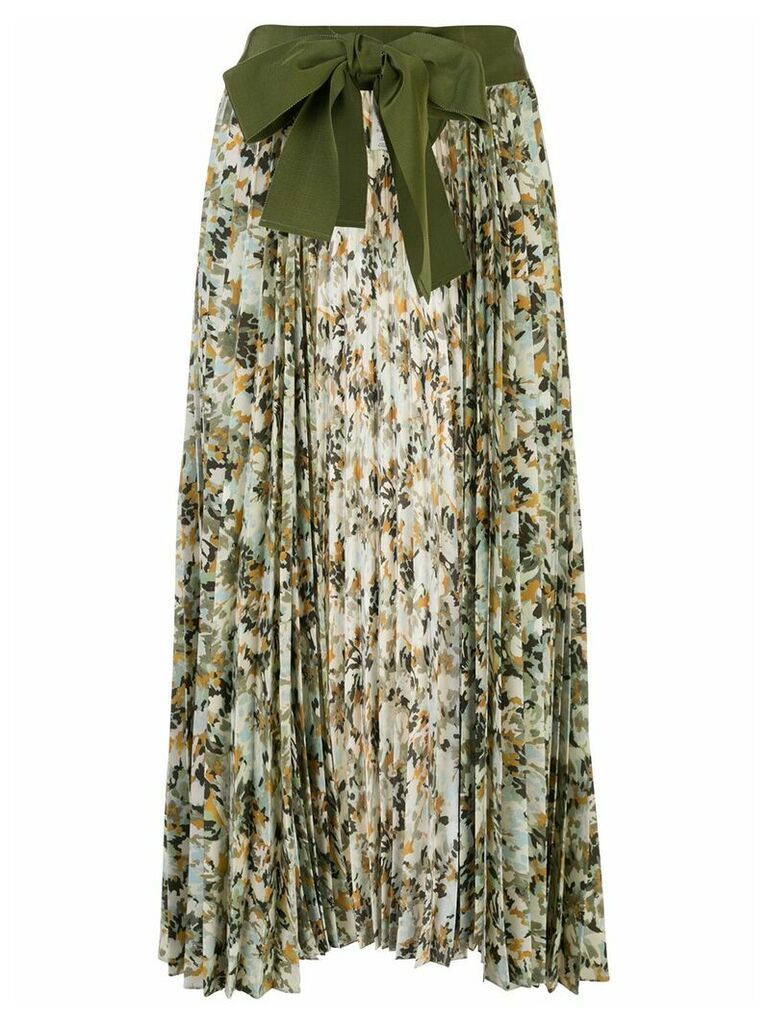 Silvia Tcherassi Blanche floral pleated skirt - Green