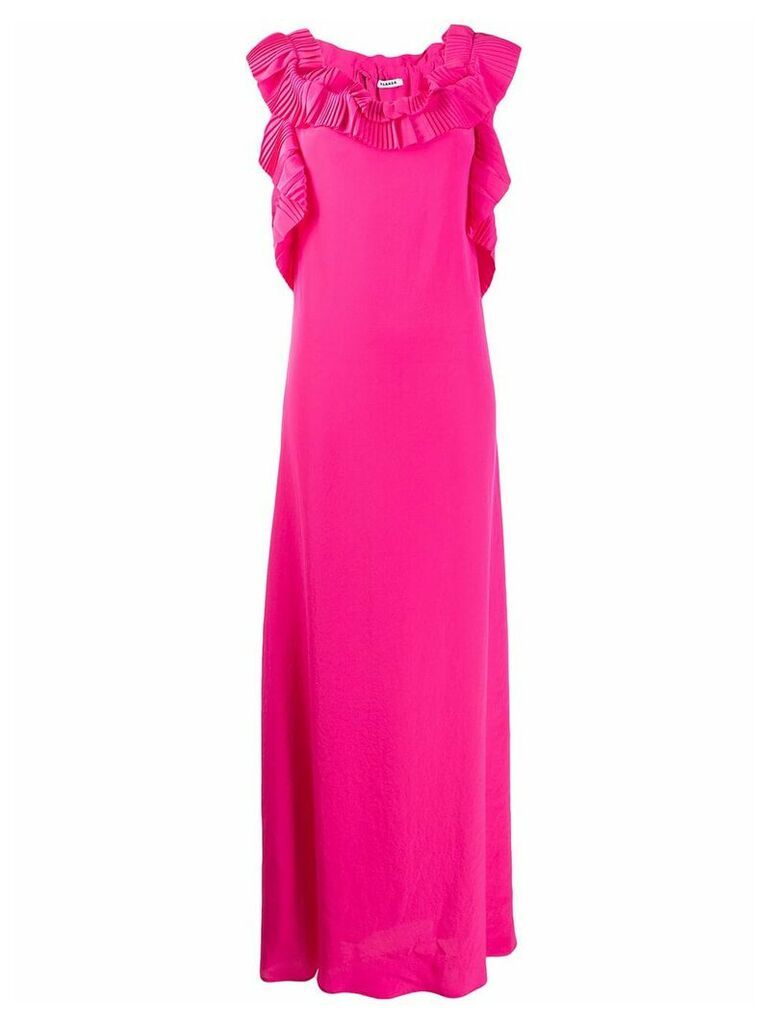 P.A.R.O.S.H. ruffle-neck gown - PINK