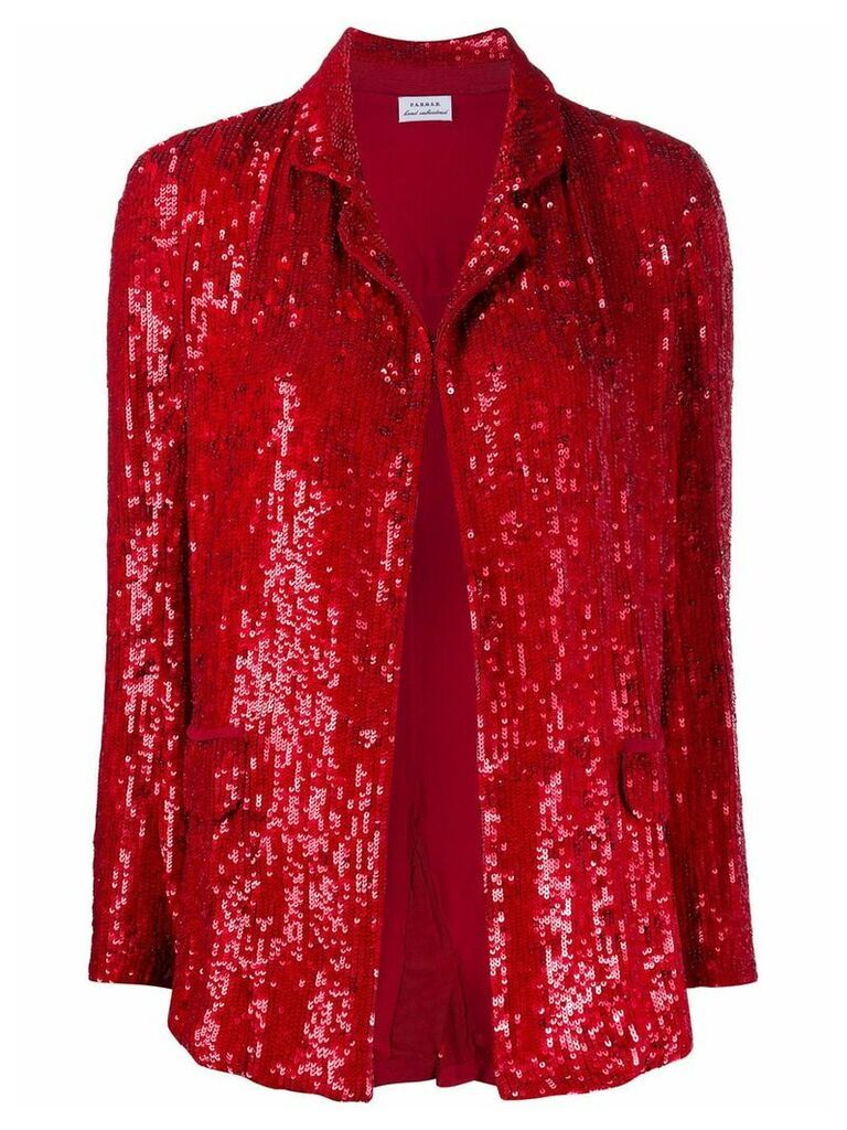 P.A.R.O.S.H. Gummy sequin blazer - Red