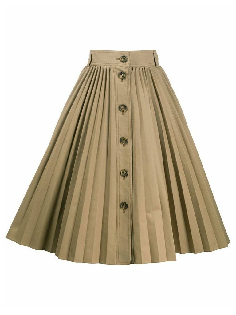 RedValentino pleated mid-length skirt - Neutrals
