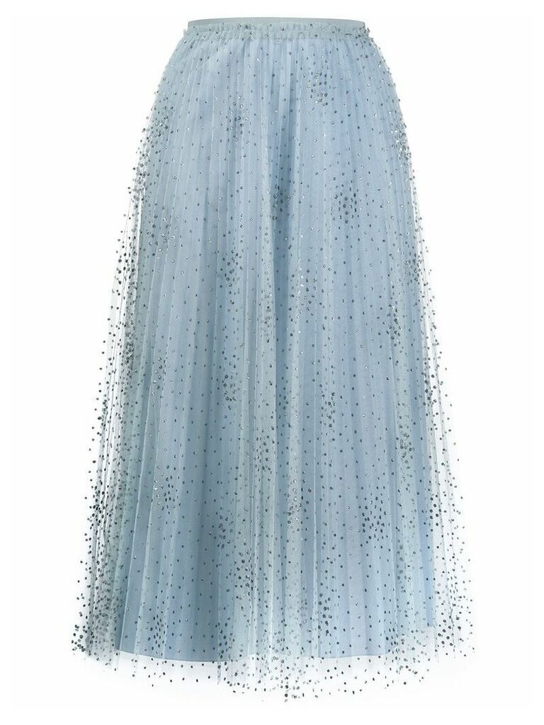 RedValentino embellished mid-length skirt - Blue