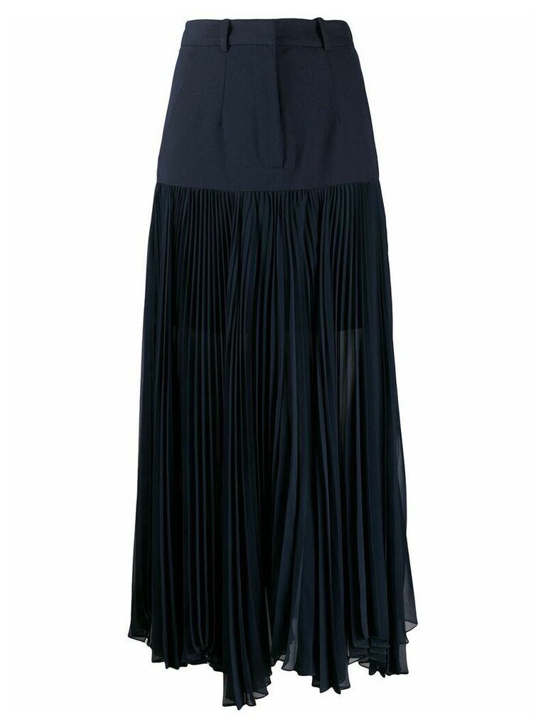 Rokh pleated contrast skirt - Blue
