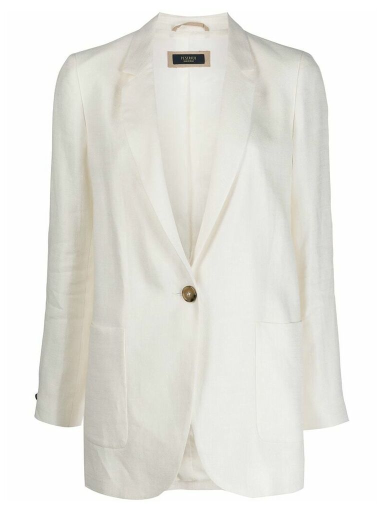Peserico loose-fit single-breasted blazer - White