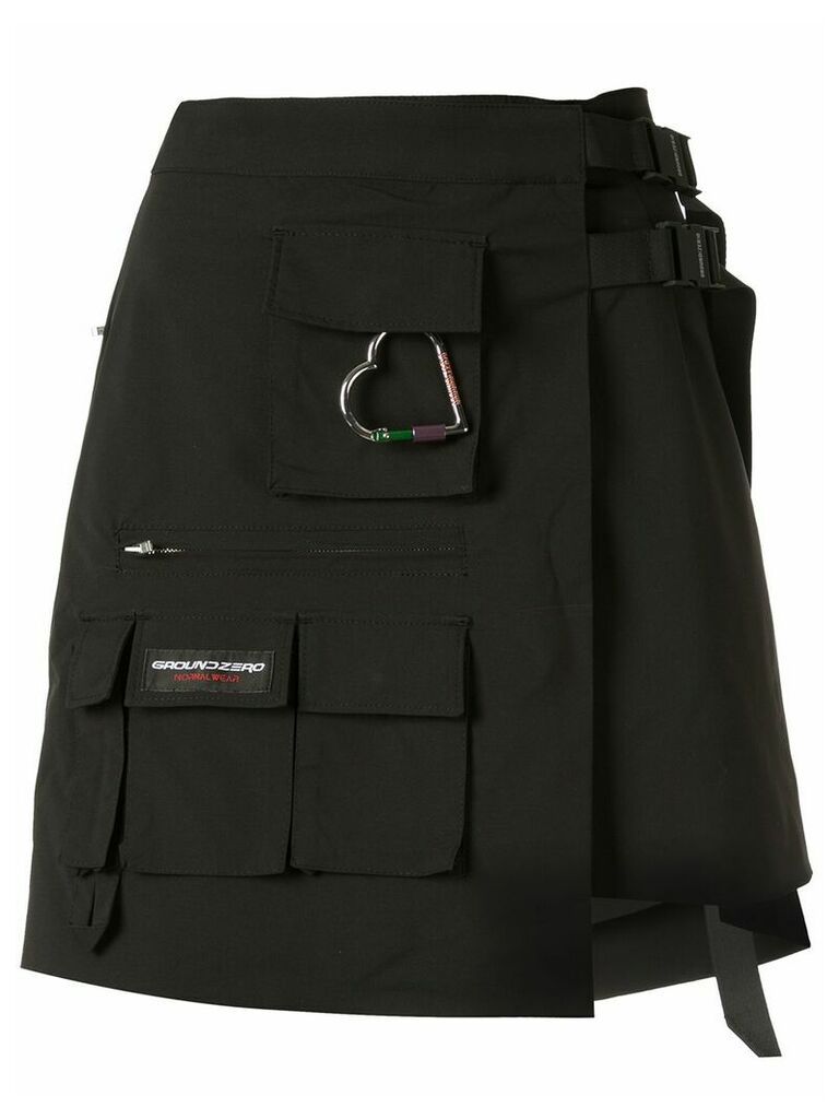 Ground Zero multi-pocket skirt - Black