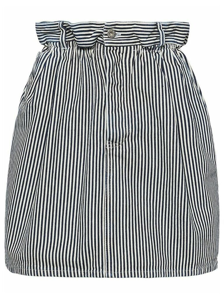 Miu Miu striped paperbag skirt - Blue