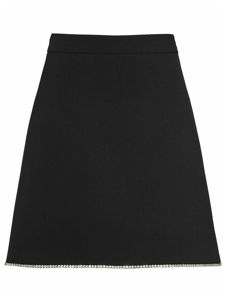 Miu Miu crystal-embellished A-line skirt - Black