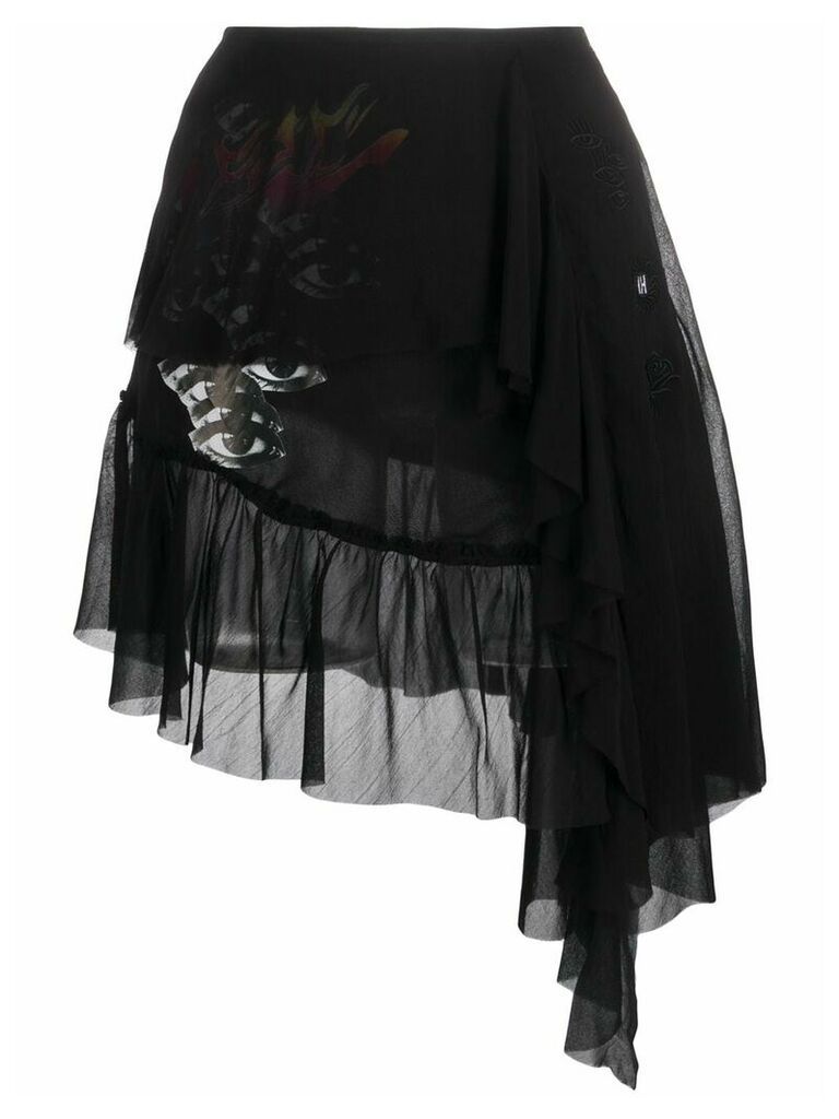 Diesel layered georgette skirt - Black