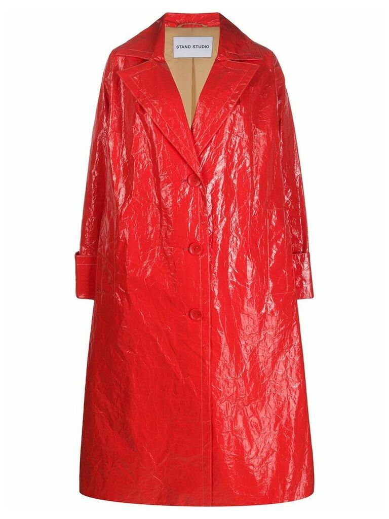 STAND STUDIO oversized single-breasted coat - Red