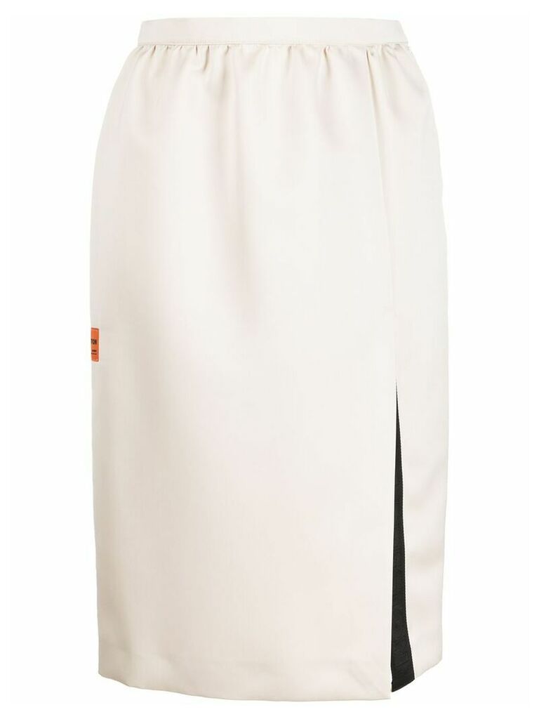 Heron Preston front slit toggle detail skirt - NEUTRALS