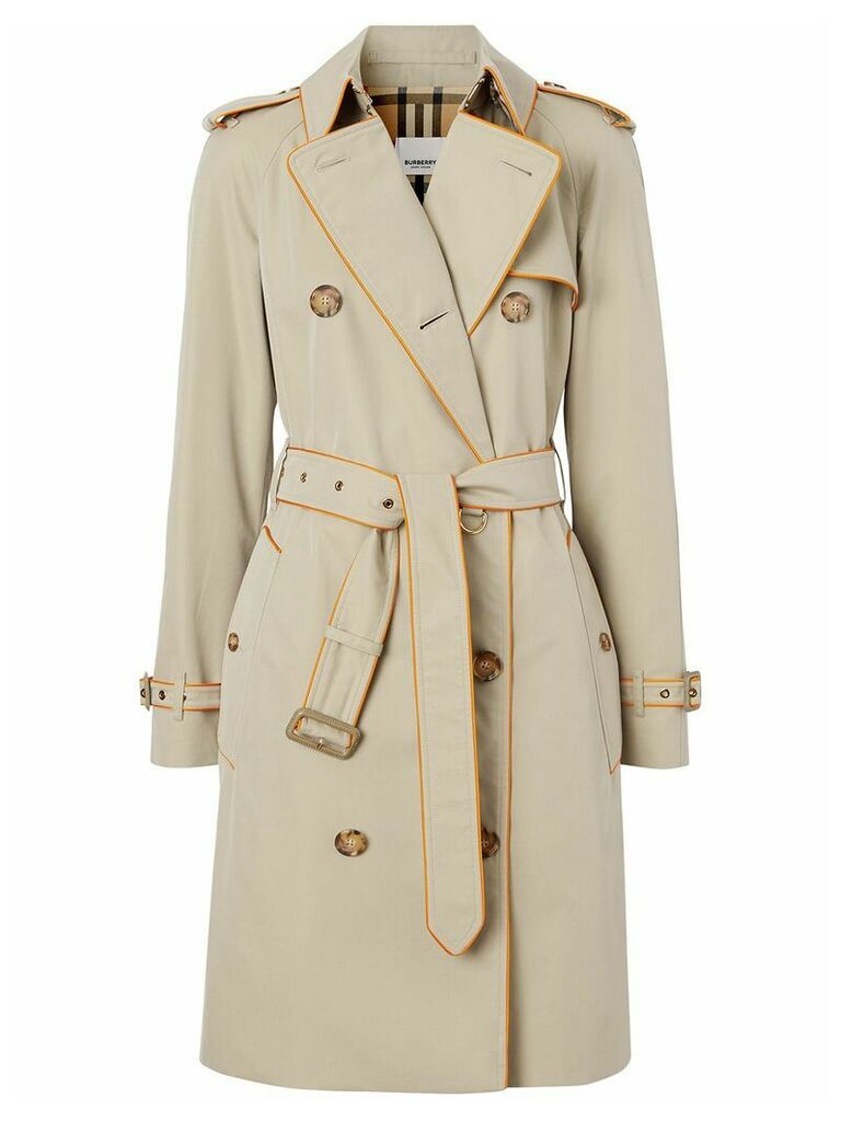 Burberry pipe-trimmed trench coat - Neutrals