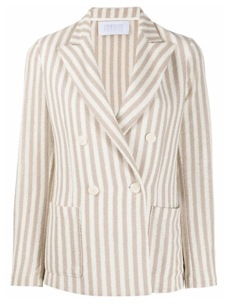 Harris Wharf London double-breasted striped blazer - Neutrals