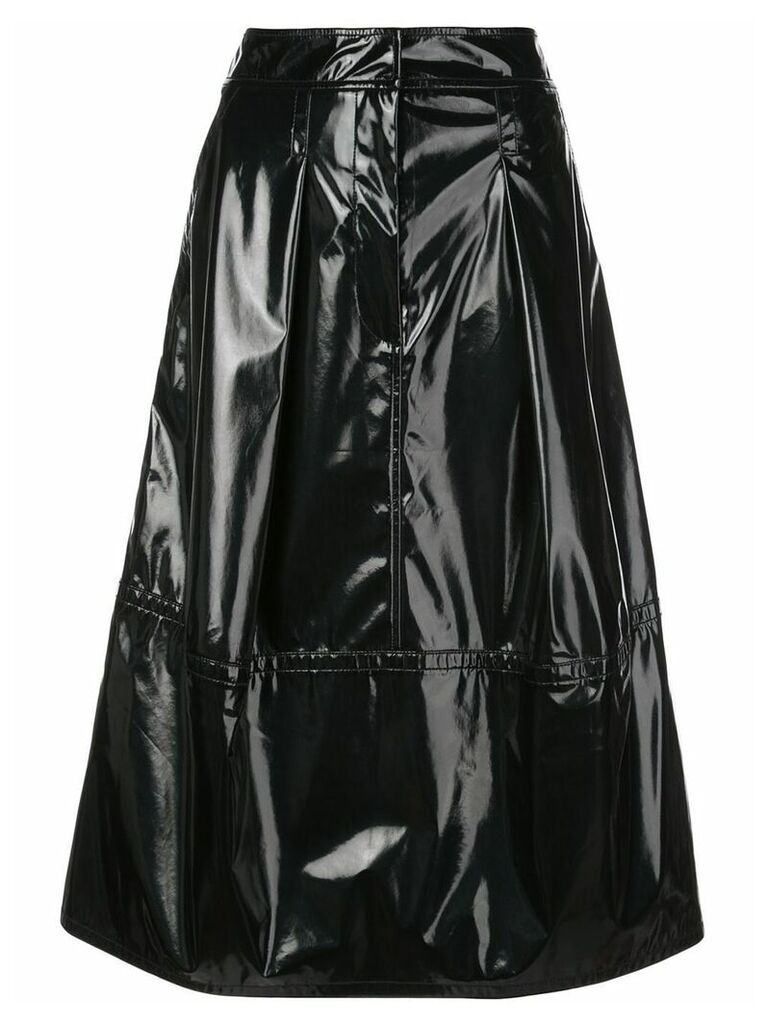 Tibi patent sculpted skirt - Black
