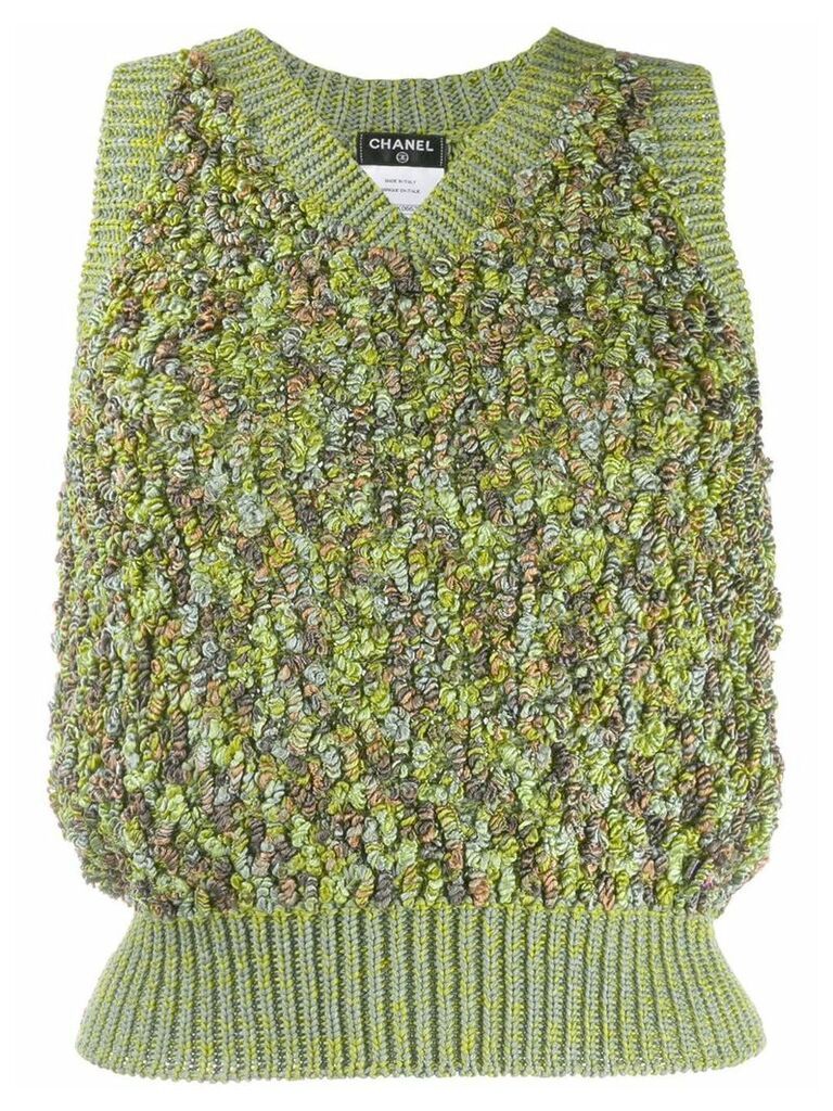 Chanel Pre-Owned knitted skirt suit - Green