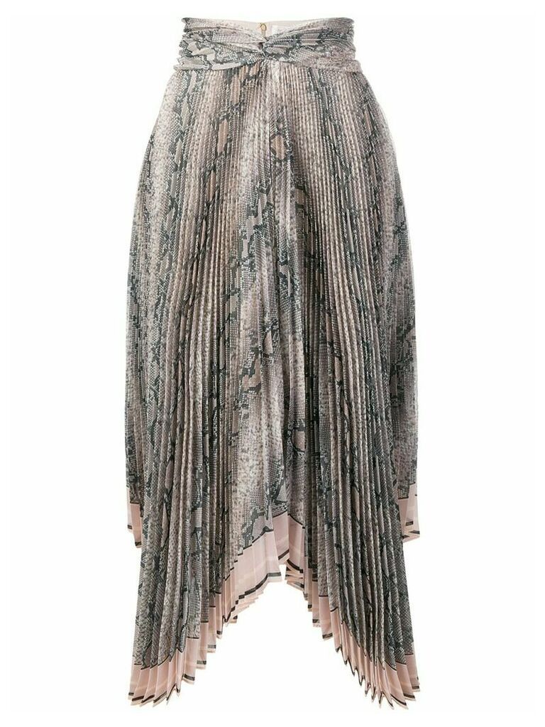 Zimmermann python print skirt - Brown