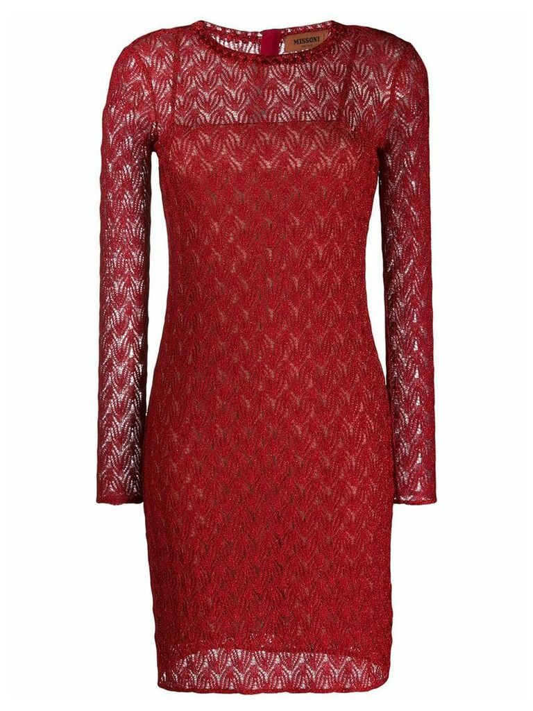 Missoni fine knit dress - Red
