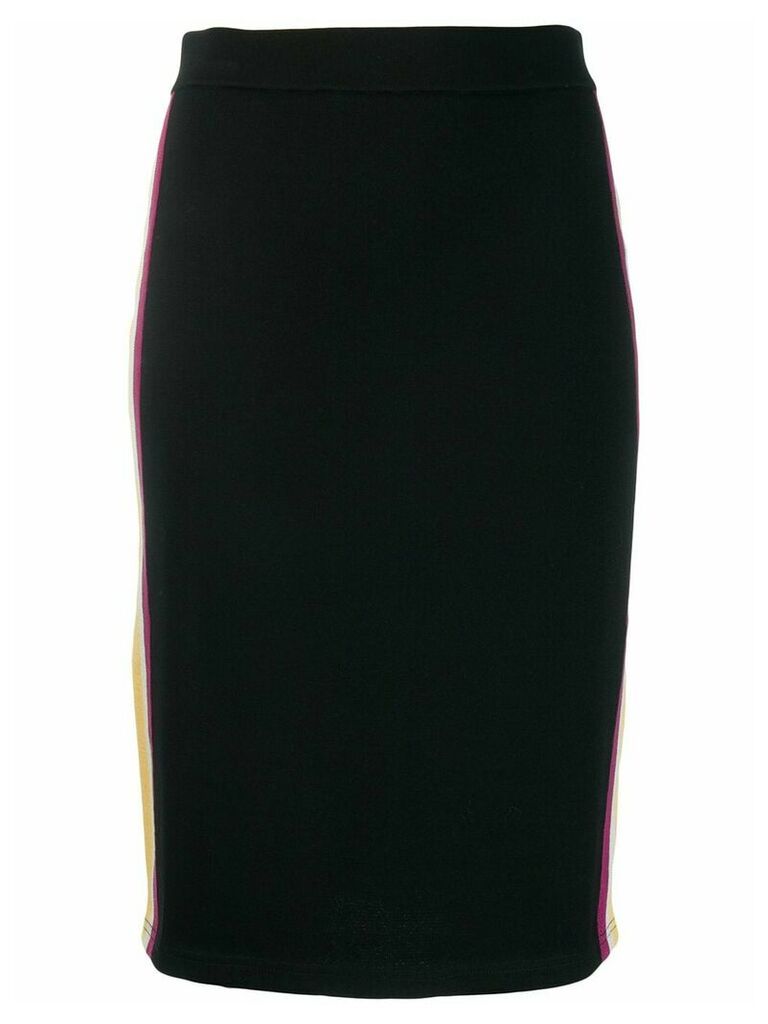Isabel Marant Étoile stripe panel pencil skirt - Black