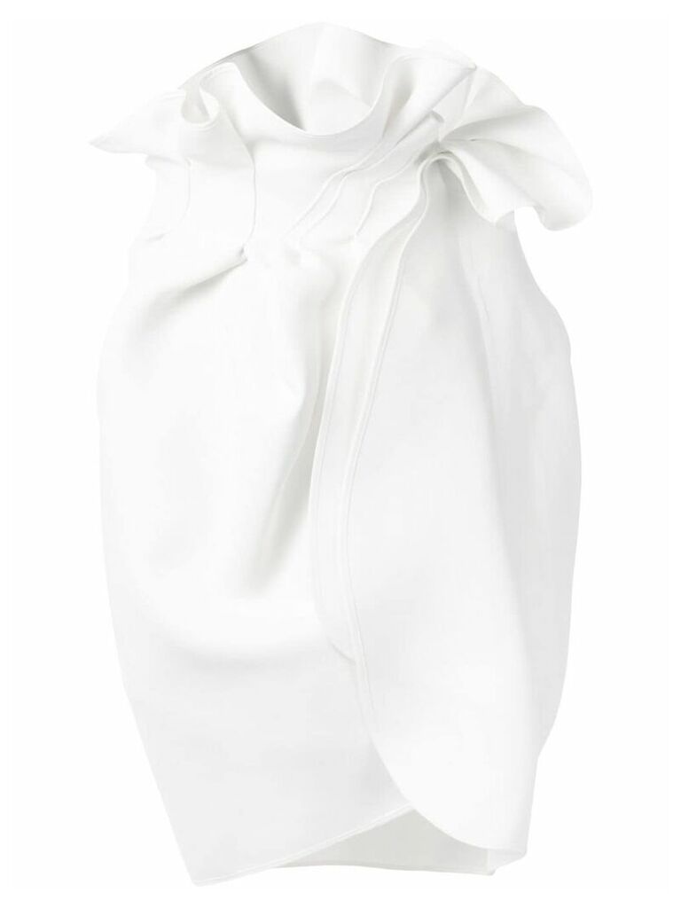 Maticevski ruffled fitted skirt - White