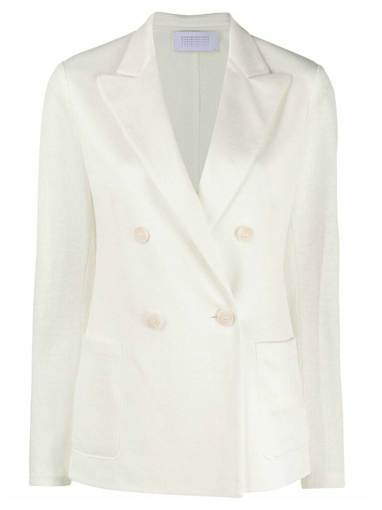 Harris Wharf London fitted double-breasted blazer - White