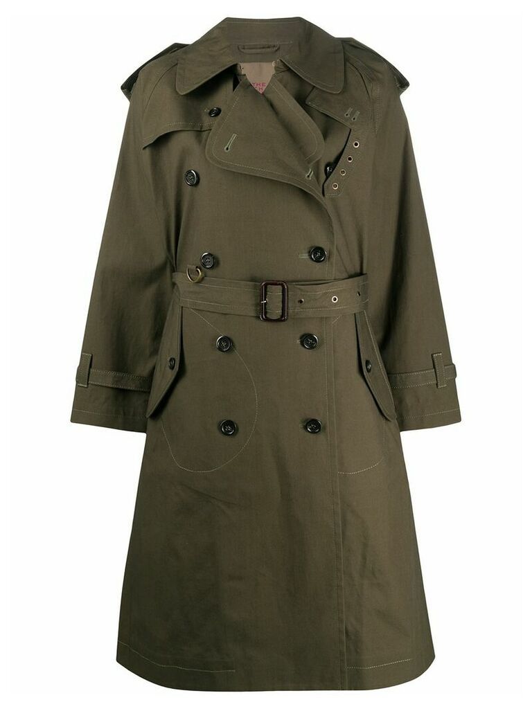 Marc Jacobs stitch detail cotton trench coat - Green