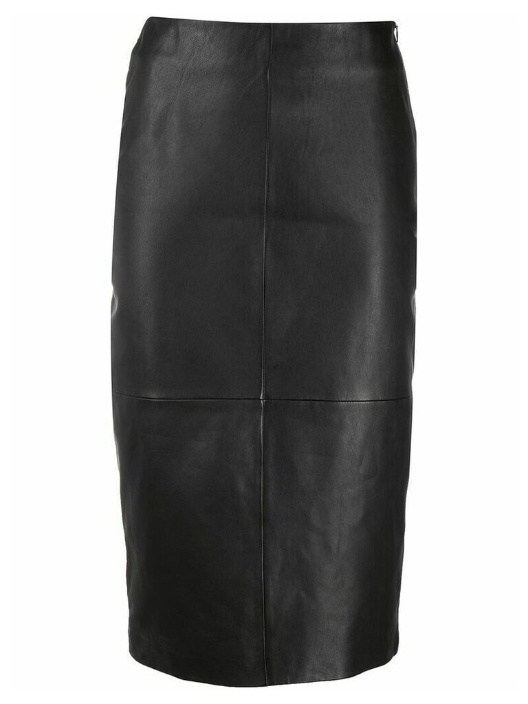 P.A.R.O.S.H. fitted leather skirt - Black