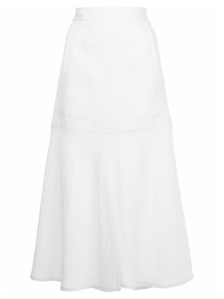 Tibi front slit midi-skirt - White