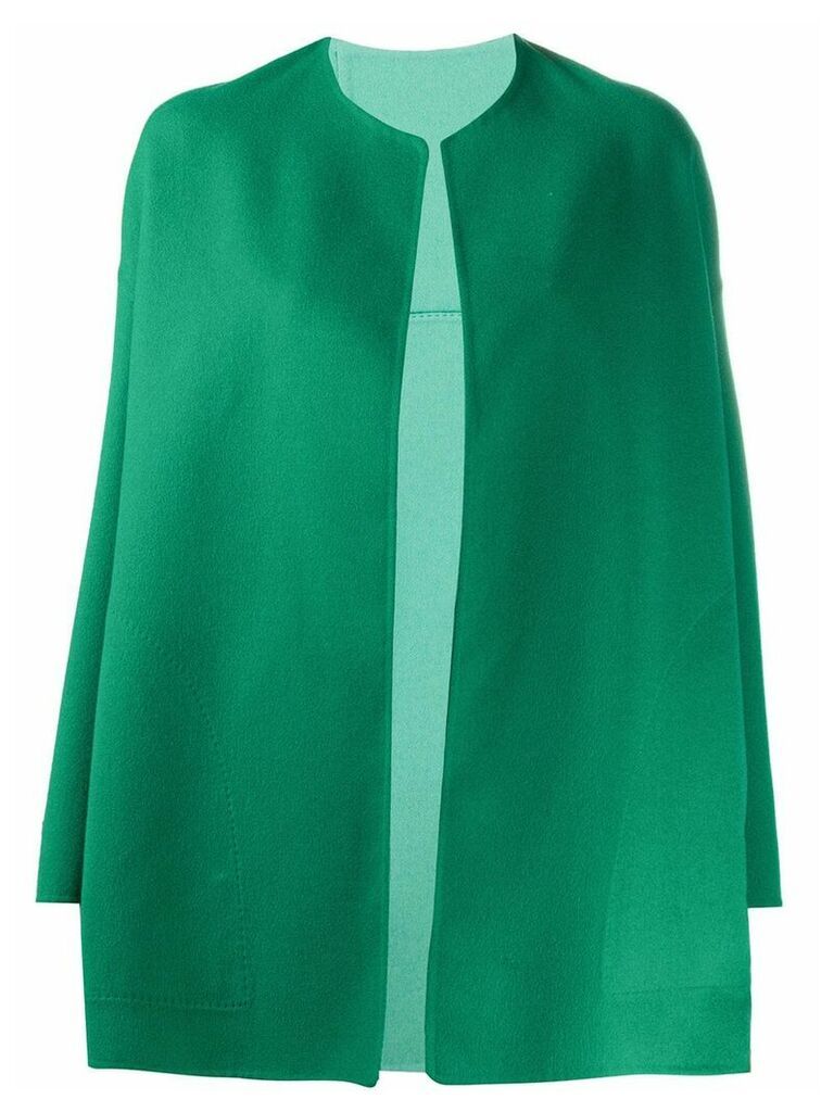Manzoni 24 collarless boxy-fit coat - Green