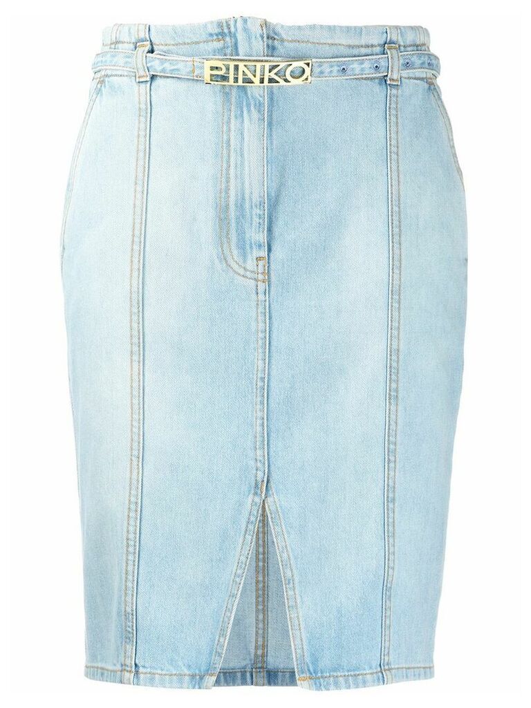 Pinko belted pencil skirt - Blue