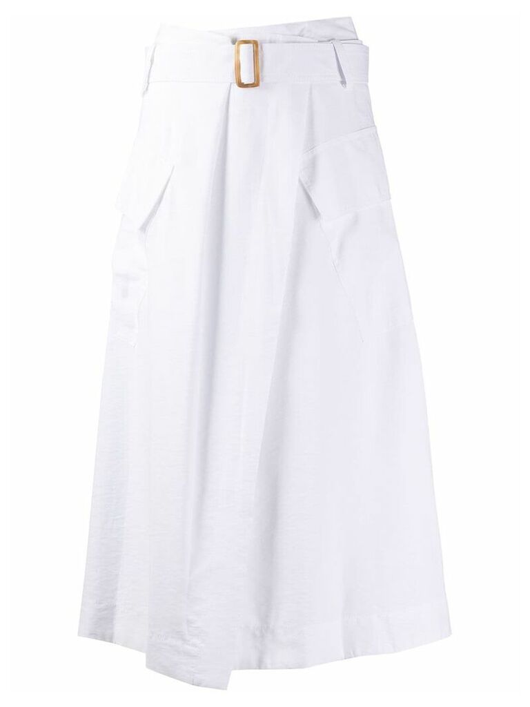 Vince belted flap pockets skirt - White