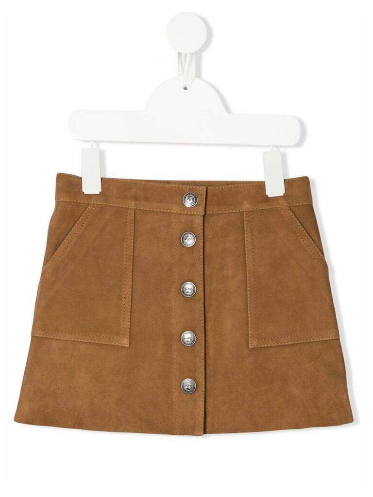 Bonpoint button up A-line skirt - Brown