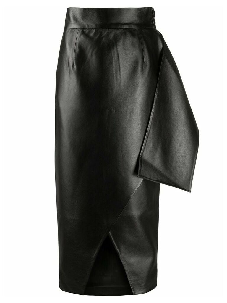 Materiel asymmetric faux-leather skirt - Black
